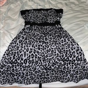 Animal print cocktail dress